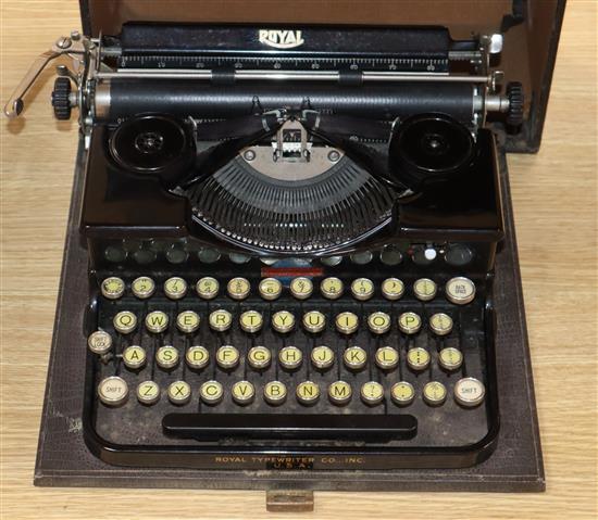 A cased Royal typewriter